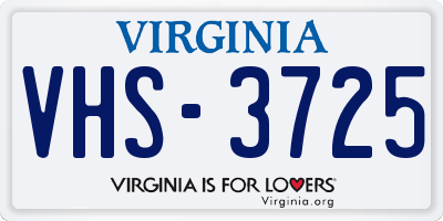 VA license plate VHS3725