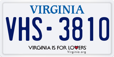 VA license plate VHS3810