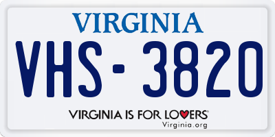 VA license plate VHS3820