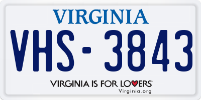 VA license plate VHS3843