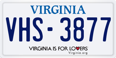 VA license plate VHS3877