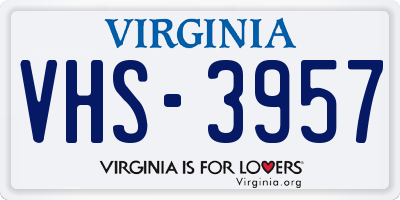 VA license plate VHS3957