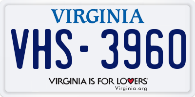 VA license plate VHS3960