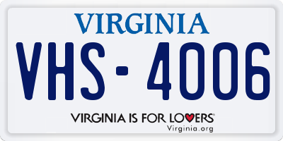 VA license plate VHS4006