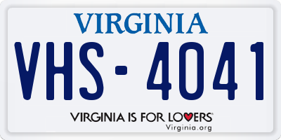 VA license plate VHS4041
