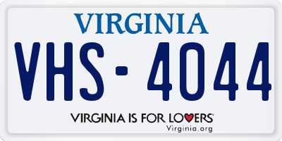 VA license plate VHS4044