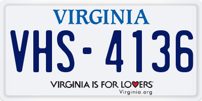 VA license plate VHS4136