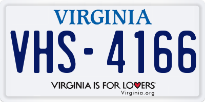VA license plate VHS4166