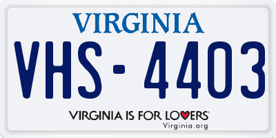 VA license plate VHS4403