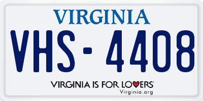 VA license plate VHS4408