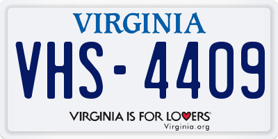 VA license plate VHS4409