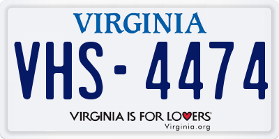 VA license plate VHS4474