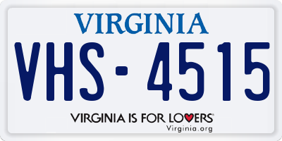 VA license plate VHS4515