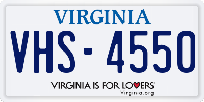 VA license plate VHS4550