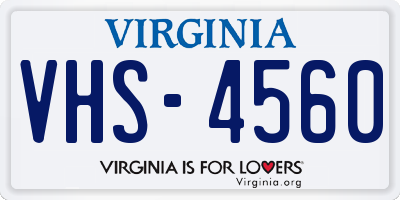 VA license plate VHS4560