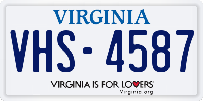 VA license plate VHS4587