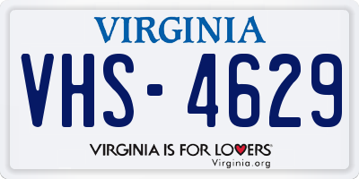 VA license plate VHS4629