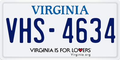 VA license plate VHS4634