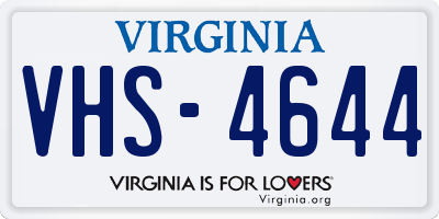 VA license plate VHS4644