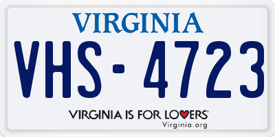 VA license plate VHS4723
