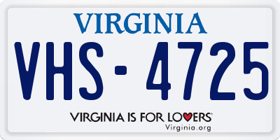 VA license plate VHS4725