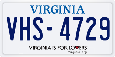VA license plate VHS4729