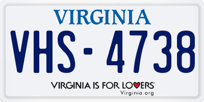 VA license plate VHS4738