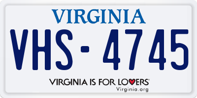 VA license plate VHS4745