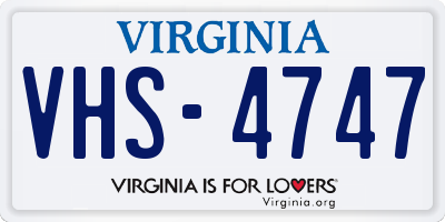 VA license plate VHS4747