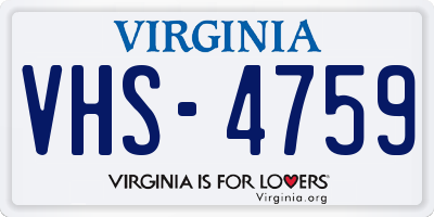 VA license plate VHS4759