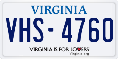 VA license plate VHS4760