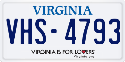 VA license plate VHS4793