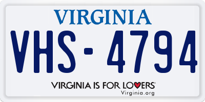 VA license plate VHS4794