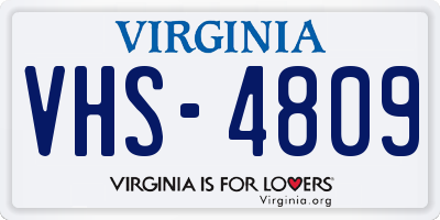 VA license plate VHS4809
