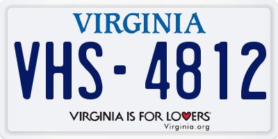 VA license plate VHS4812