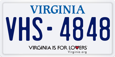 VA license plate VHS4848