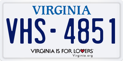 VA license plate VHS4851