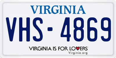 VA license plate VHS4869