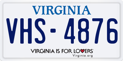 VA license plate VHS4876