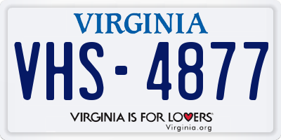 VA license plate VHS4877