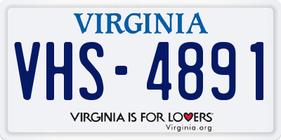 VA license plate VHS4891