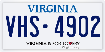 VA license plate VHS4902