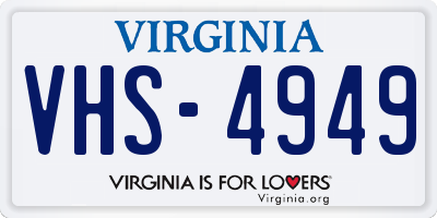 VA license plate VHS4949