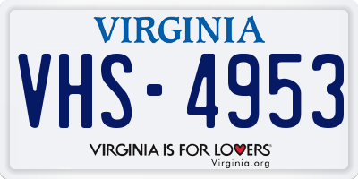 VA license plate VHS4953