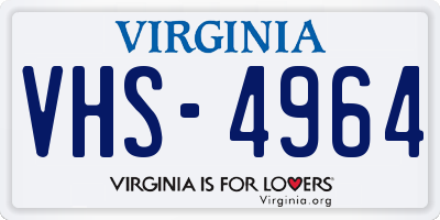VA license plate VHS4964