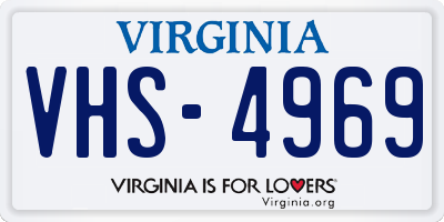 VA license plate VHS4969