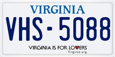 VA license plate VHS5088