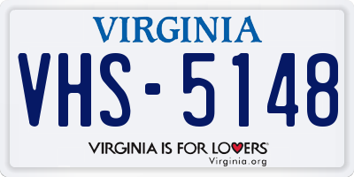 VA license plate VHS5148