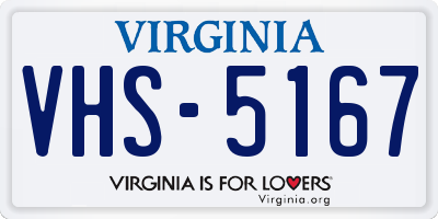VA license plate VHS5167
