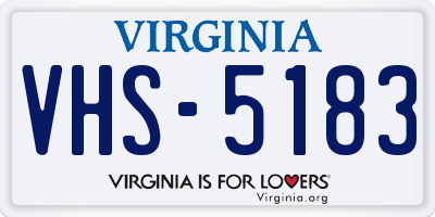 VA license plate VHS5183